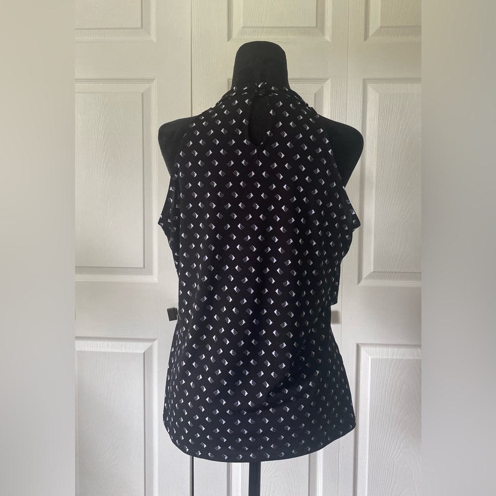 🌸 3 for $12 Worthington Halter Blouse With Front Ruffles Size L - Picture 3 of 6